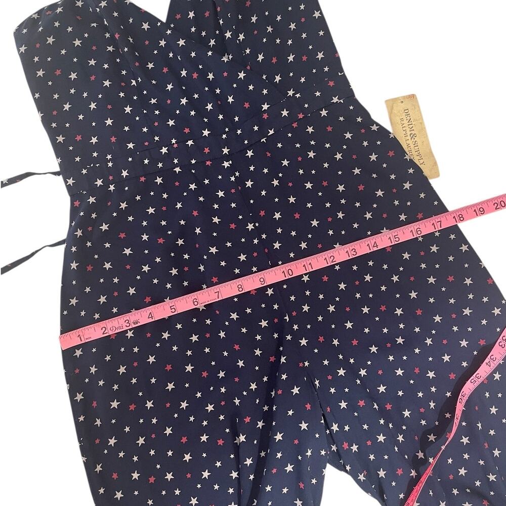 Denim & Supply Ralph Lauren Star Print Jumpsuit Classic Preppy Size 6 NEW - Picture 5 of 9